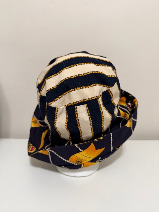 Deborah Rhodes Collection Nautical Bucket Hat Navy White Rope Stripe Sailor main image 11